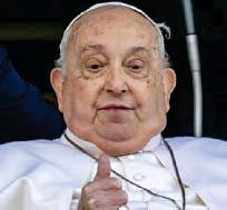 Pope back at his desk and saying Mass