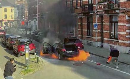 Irishman snaps car bursting into flames