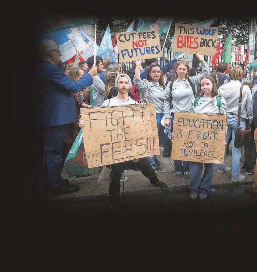 Students protest over fees