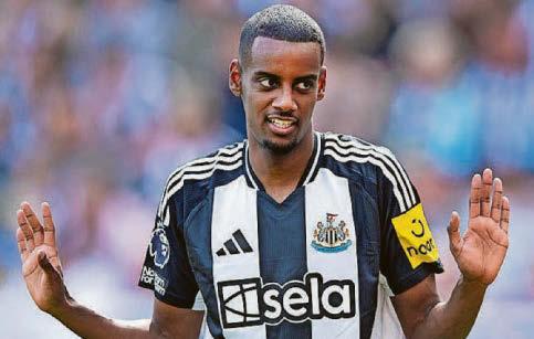 ASTON VILLA v NEWCASTLE STRIKER ISAK STILL CALLING THE TOON