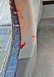 Bus covered in blood after pair's knife fight