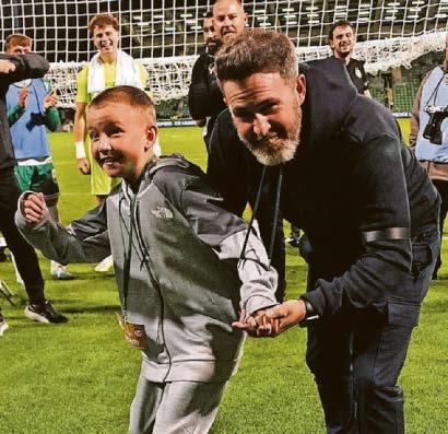 HOOPS' JOY AT VISIT FROM SANTA