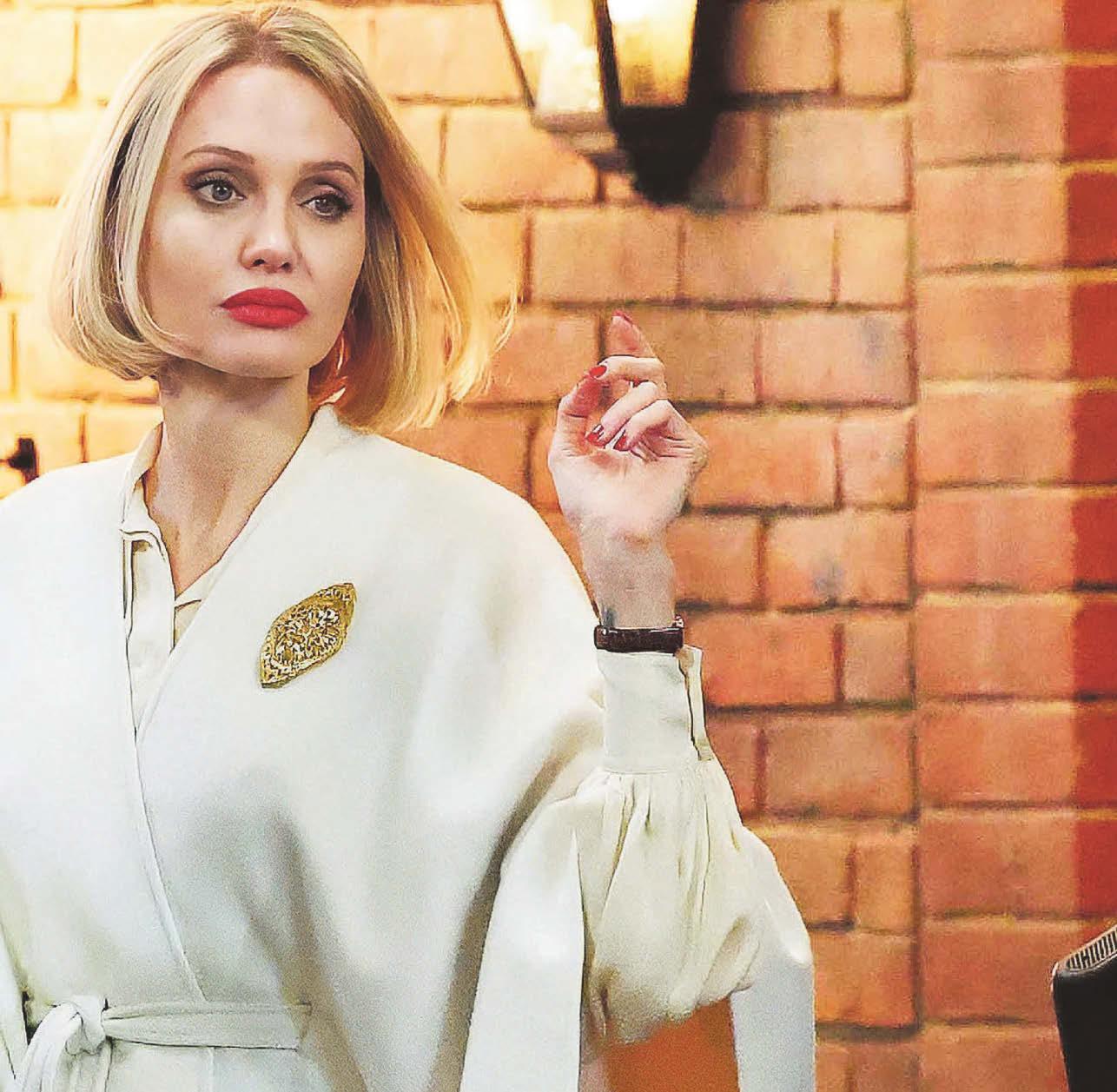 Jolie's white hot