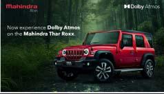 Mahindra Thar ROXX brings Dolby Atmos for an elevated entertainment experience