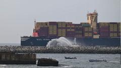 World's largest container ship MSC Irina docks at Vizhinjam seaport in Kerala