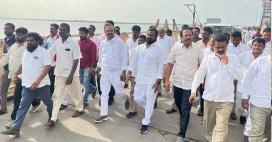 BRS team including former Ministers inspects Jurala project crest gate issues