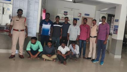 Task Force Police Attack - Task Force Police arrested four people playing poker, case registered at Asifabad Police Station“