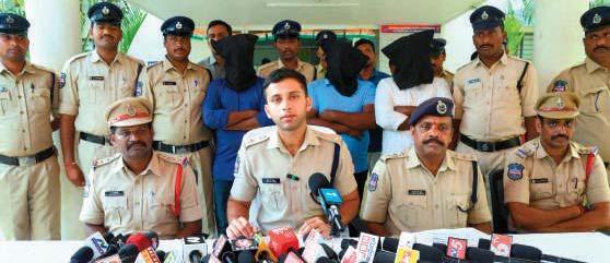 District Police arrested three accused involved in motorcycle thefts : SP Sharath Chandra Pawar