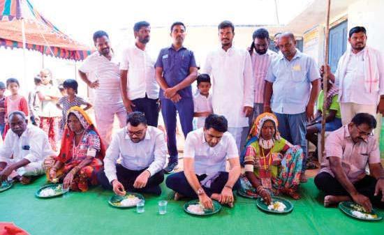MLA and Collector Dine with Villagers at Keemya Thanda