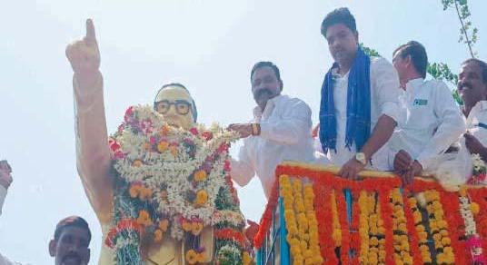 Congress Leaders Participate in Dr B.R. Ambedkar's 134th Birth Anniversary Celebrations