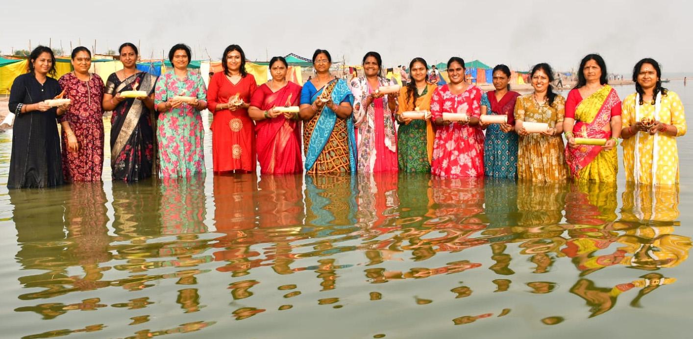 కాళేశ్వరంలో ఆధ్యాత్మిక శోభ