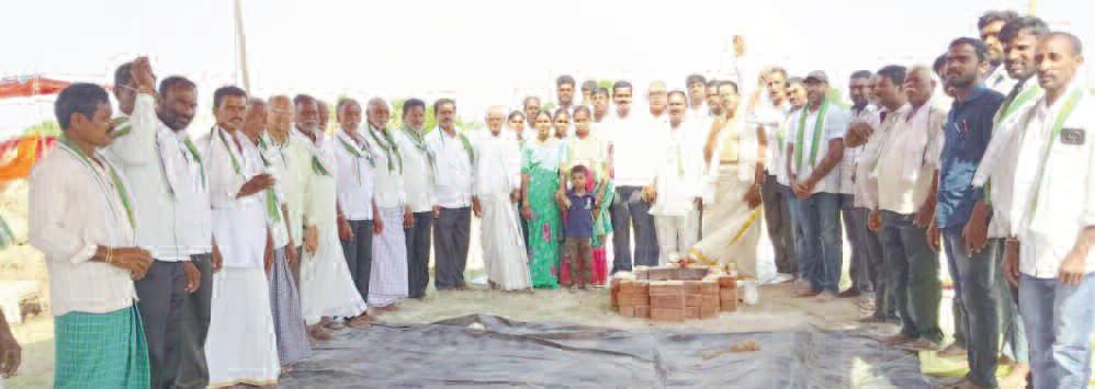 సీతారాముల నూతన గుడి నిర్మాణానికి శంకుస్థాపన