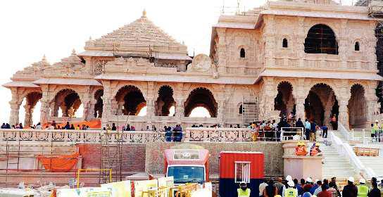 राम दरबार की मूर्तियों पर लगी ट्रस्ट की मुहर