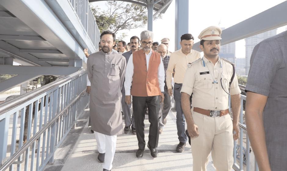 హైటెక్ సిటీ రైల్వే స్టేషన్ తనిఖీ చేసిన కిషన్ రెడ్డి