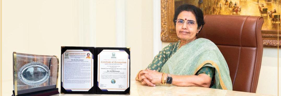 నారా భువనేశ్వరికి 'అవుటాండింగ్ డెయిరీ ప్రొఫెషనల్ అవార్డు