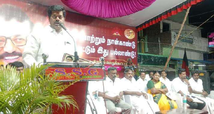 விழுப்புரத்தில் திமுக 4ஆண்டு சாதனை விளக்க பொதுக்கூட்டம்