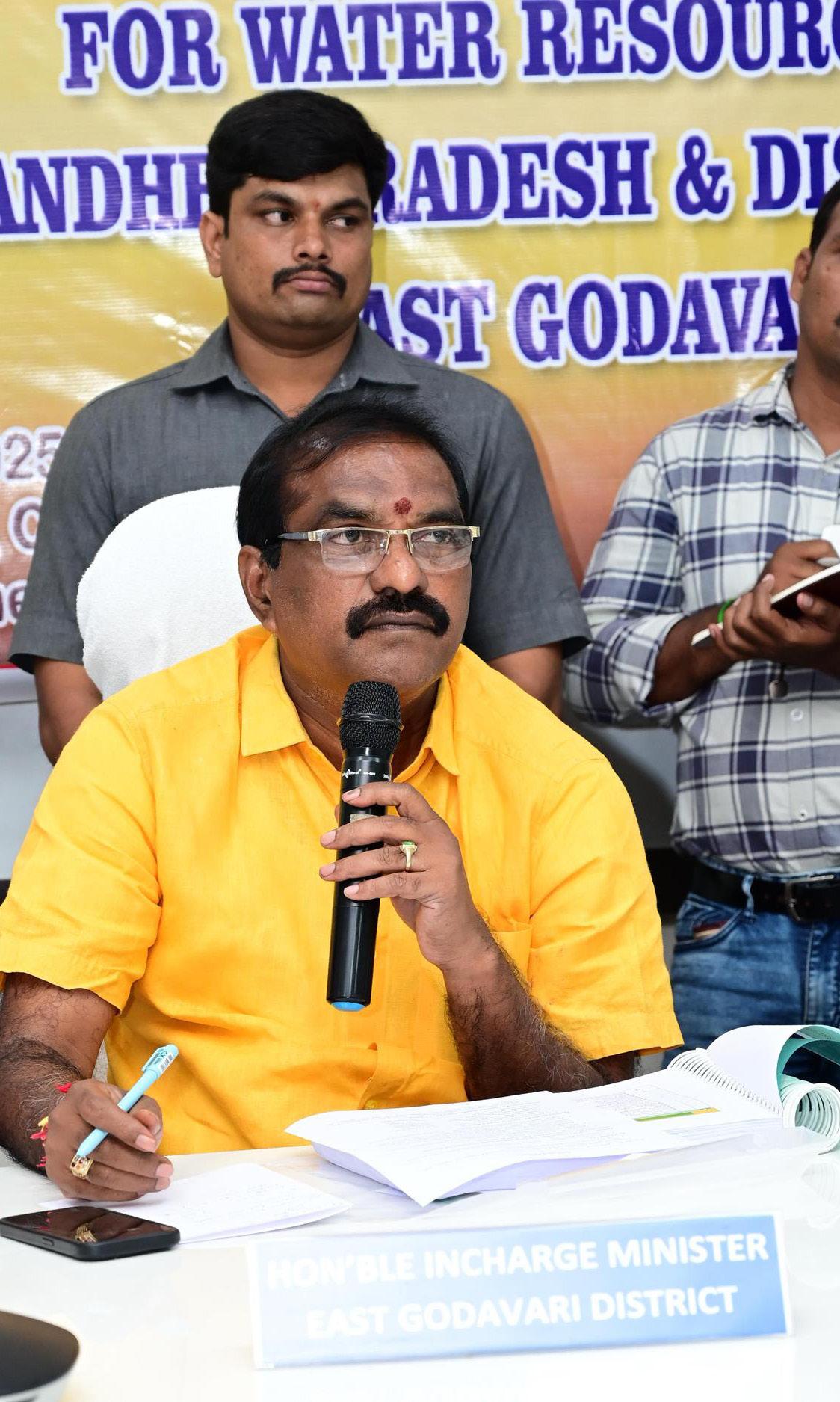 CONSTRUCTION OF POLAVARAM PROJECT'S ECRF DAM COMMENCED PARALLEL TO NEW DIAPHRAGM WALL WORKS, SAYS WATER RESOURCE MINISTER NIMMALA RAMA NAIDU