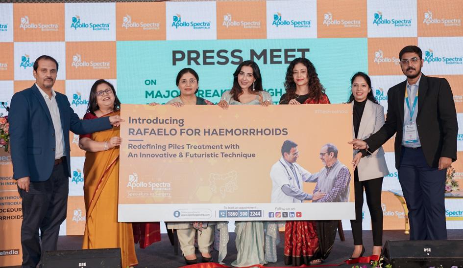 APOLLO SPECTRA HOSPITALS IS AMONG THE FIRST HOSPITALS IN SOUTH INDIA TO LAUNCH THE LATEST AND MOST ADVANCED TREATMENT FOR PILES - RAFAELO PROCEDURE