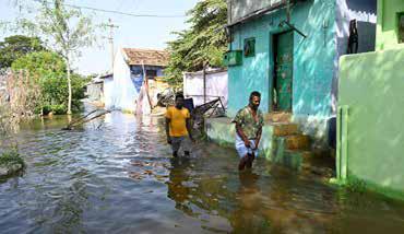 CAUVERY RIVER IN SPATE, WATER ENTERS LOW-LYING AREAS IN ERODE'S BHAVANI