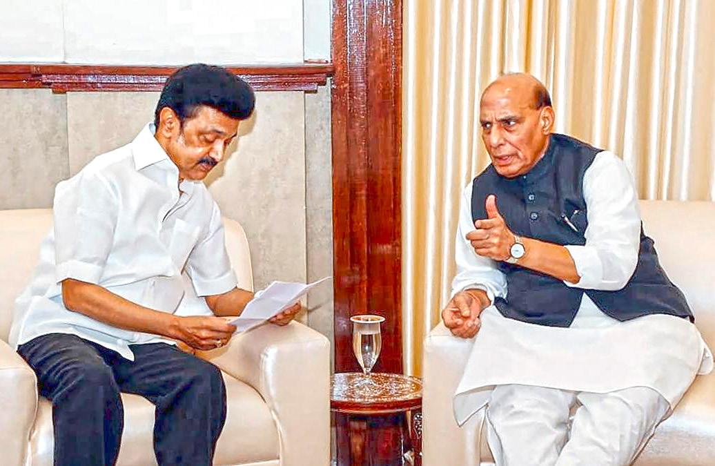 RAJNATH SINGH SPOKE TO STALIN ON COMMON VICE-PRESIDENT CANDIDATE BEFORE BJP FIELDING C.P. RADHAKRISHNAN
