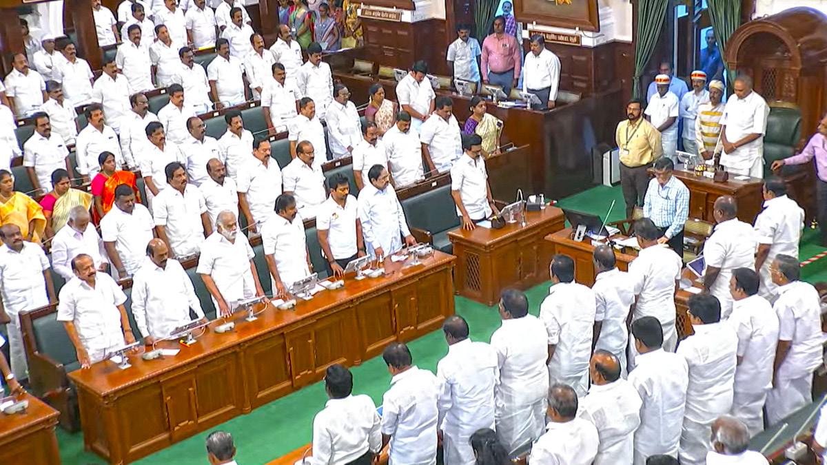 TAMIL NADU ASSEMBLY ADOPTS RESOLUTION MOURNING KARUR STAMPEDE VICTIMS