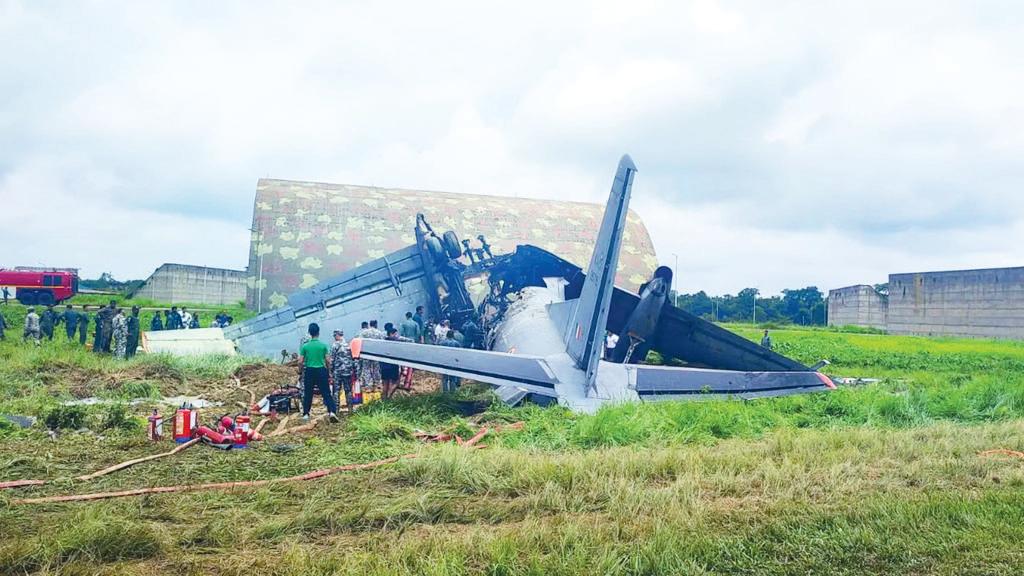 IAF's transport aircraft crashes while landing in Assam's Jorhat