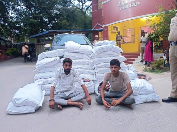 திருக்கோவிலூர் அருகே குட்கா கடத்திய ராஜஸ்தான் மாநிலத்தைச் சேர்ந்த இருவர் கைது ,200 கிலோ பறிமுதல்