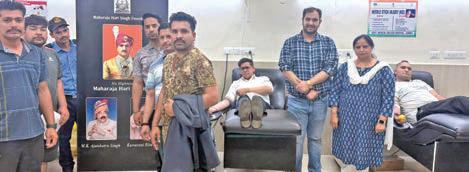 Ritu Singh lends her support in organizing Blood Donation Camp at GMC Jammu