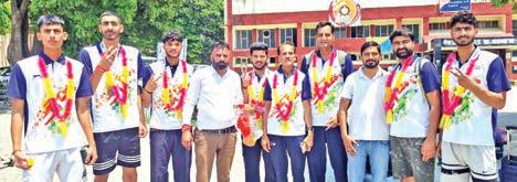 JKUT Volleyball team receives rousing welcome after historic gold at KIYG 2025