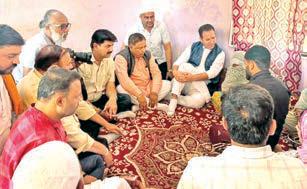 BJP leaders visit families of martyred, express solidarity and condolences