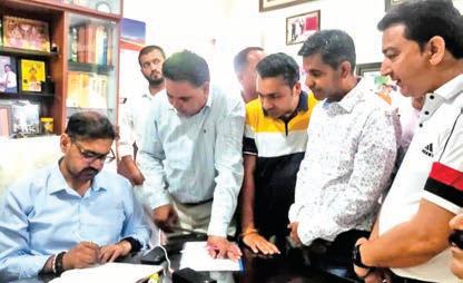 AJBRCEAK delegation meets Satish Sharma, seeks safety, transfer policy for Jammu-based reserved category employees