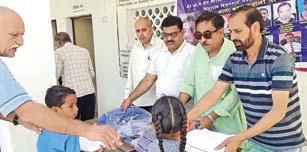All India Sangram Sena distributes clothes, bags, uniforms to needy children