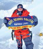 GDC Kathua Cadet Mohit Knathia scales Mount Everest