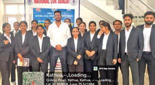 Ashoka Law College students attend National Lok Adalat proceedings in Kathua