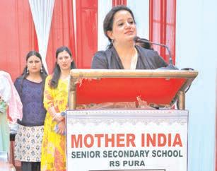 Mother India School R S Pura felicitates Board Exam achievers