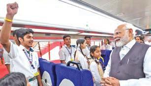 DPS Katra students blessed by PM Modi aboard Vande Bharat Express