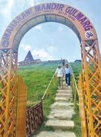 Vikramaditya inspects reconstruction of historic Maharani Temple in Gulmarg