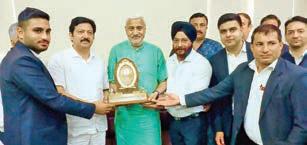 JKHCBAJ felicitates MLA North Sham Sharma for announcing Rs 15 Lakh annual grant for welfare of legal community
