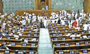LS adjourned for day amid Opposition protests
