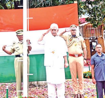 LG hoists National Flag at Raj Bhavan on 79th Independence Day