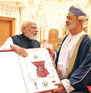 Modi conferred with the Order of Oman