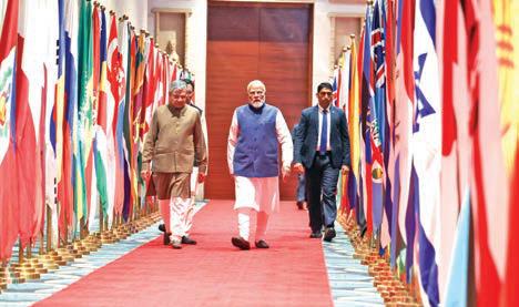 Modi welcomes world leaders for AI Impact Summit at Bharat Mandapam