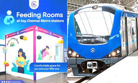 சென்னை மெட்ரோ ரெயில் நிலையங்களில் பாலூட்டும் அறைகள்