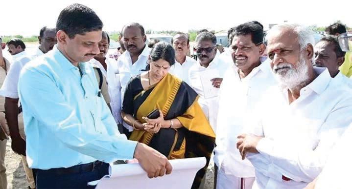 திருச்செந்தூர் கோவில் கும்பாபிஷேக பணிகளை ஆய்வு செய்த அமைச்சர்கள் - கனிமொழி எம்.பி.