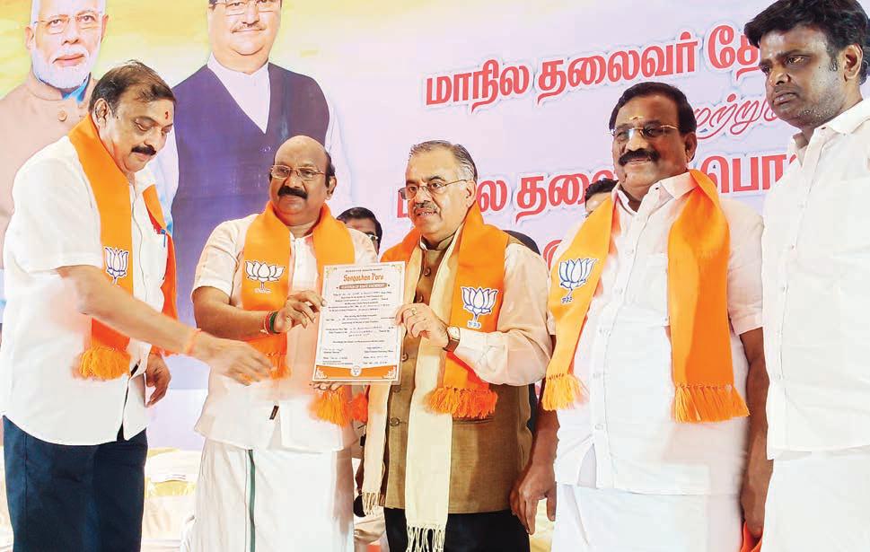 புதுச்சேரி பா.ஜனதா புதிய தலைவராக வி.பி.ராமலிங்கம் பதவி ஏற்றார்: தேர்தலில் அமோக வெற்றி பெற்று பாரதிய ஜனதா ஆட்சி அமைக்கும்