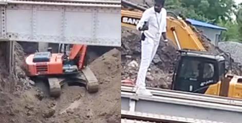 அரியலூர் அருகே தண்டவாளத்தில் மண்சரிவு - பயணிகள் ரெயில் நிறுத்தம்