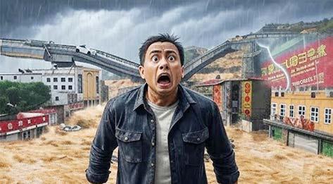 கனமழையால் நேபாளம் - சீனாவை இணைக்கும் பாலம் வெள்ளத்தில் அடித்துச் செல்லப்பட்டது