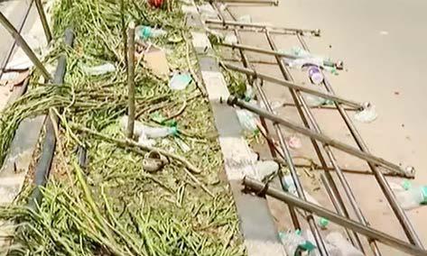 சென்னை ஆர்ப்பாட்டத்தில் பொதுச் சொத்துக்களுக்கு சேதம்