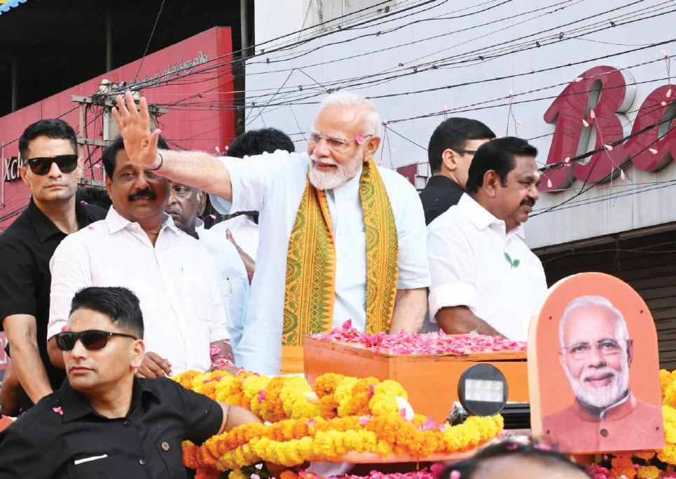 குமரி மாவட்டத்தில் என்.டி.ஏ வேட்பாளர்களை ஆதரித்து பிரதமர் மோடி பிரசாரம்