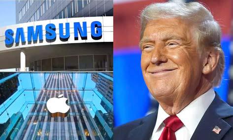 ஆப்பிள் நிறுவனத்தை தொடர்ந்து சாம்சங்கிற்கு டிரம்ப் மிரட்டல்